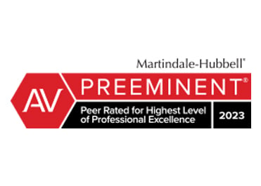 Martindale-Hubbell | AV Preeminent | Peer Rated for Highest Level of Professionals Excellence | 2023